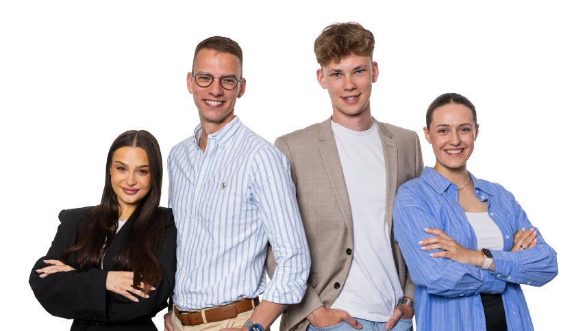 Bakalářské studium studenti skupina 4 studentů